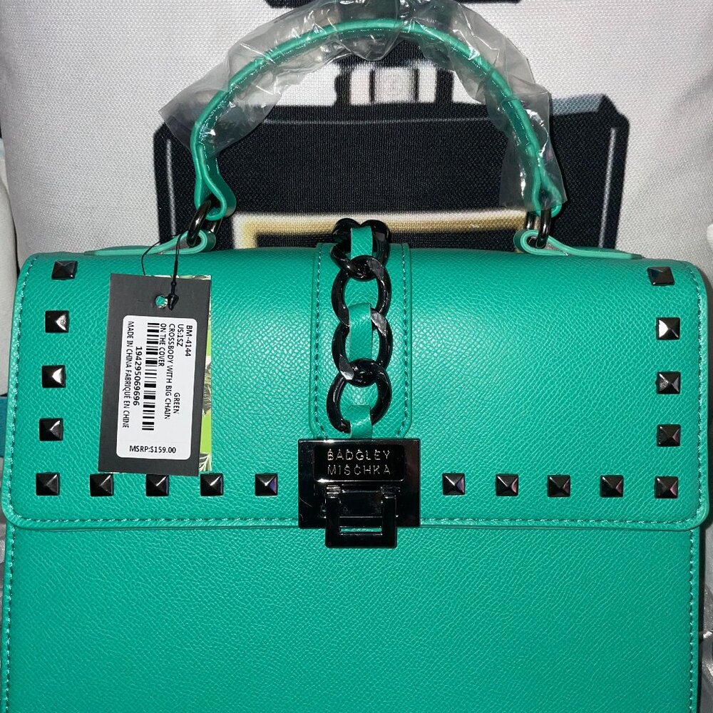BADGLEY MISCHKA TEAL HANDBAG
